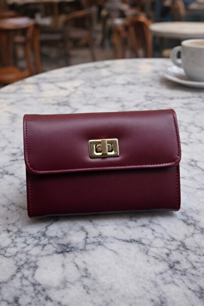 ARLEN STUDIO Kadın, Yumuşak Dokulu, Gold Tokalı Klasik-Şık Cüzdan