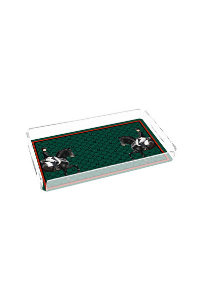 Sivella Equestrian Green 40X20 Plexiglass Tray