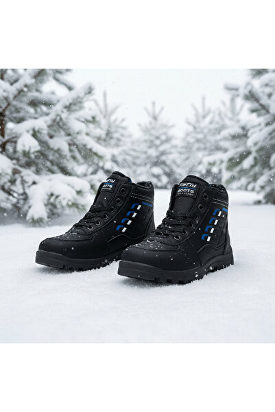fivex Siyah Kürklü Outdoor Erkek Bot