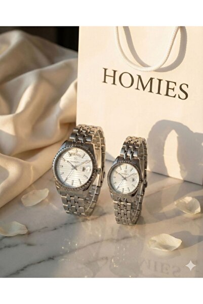 Homies Couple Watch-Lovers' Watch Original Product 2 Years Warranty 3Atm Water Resistance Gift Package