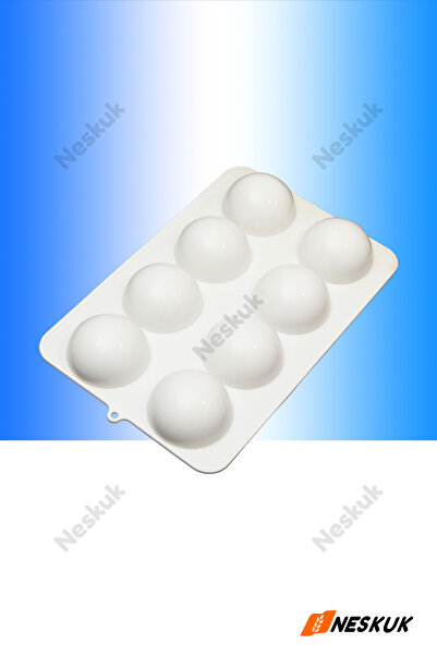 Neskuk 8-Piece Hemisphere Silicone Chocolate Cake Pastry Ice Mold / Shaped Si...