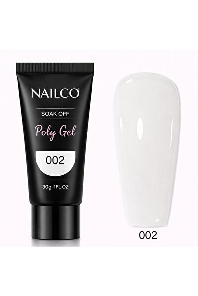 Naıl Co Polygel Protez Tırnak Üst Form Jel Polijel 30 ml No: 02 Milky White