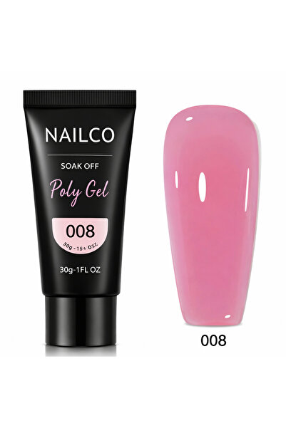 Naıl Co Polygel Protez Tırnak Üst Form Jel Polijel 30 ml No: 08