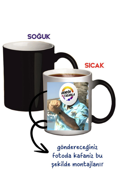 HobiShop Kişiye özel Nah Sihirli Kupa Bardak