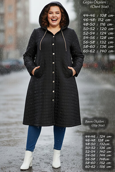 Laden Women's Plus Size Quilted Transitional Battal Mother High Quality Black...