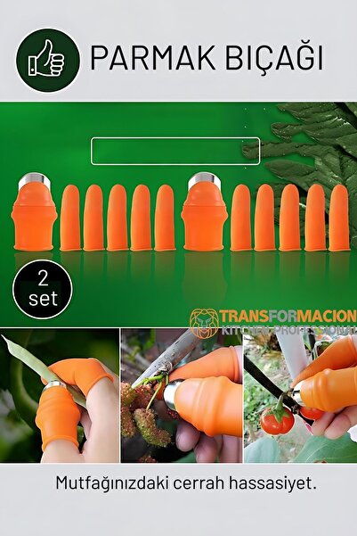 Transformacion Hızlı Parmak Bıçağı Başparmak Sebze Kesici 2 li set