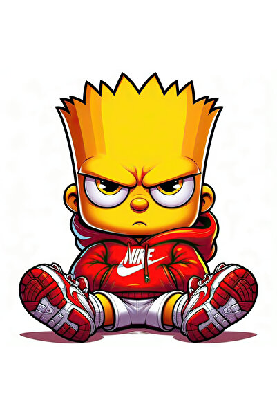 sticker خوذة بارت سيمبسون مقاس 10 × 10 سم مطلية بالفويل - خوذة دراجة نارية مع...