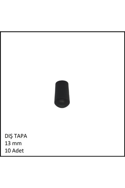 Adilon Tapa, plastik Sandalye Profil Tapası Ø13 mm Dış 10 Adet