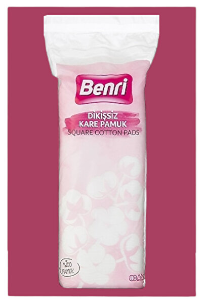 Benri Marka: Kare Makyaj Temizleme Pamuğu 80 Adet Kategori: Pamuk & Disk