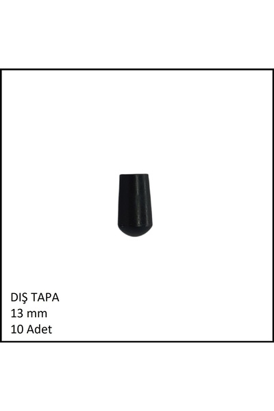 Adilon Tapa, plastik Sandalye Profil Tapası Ø13 mm Dış 10 Adet