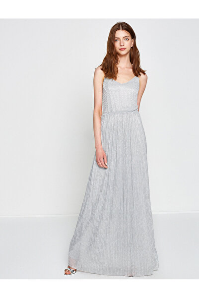 Koton Women's Silver Silvery Sleeveless Dress