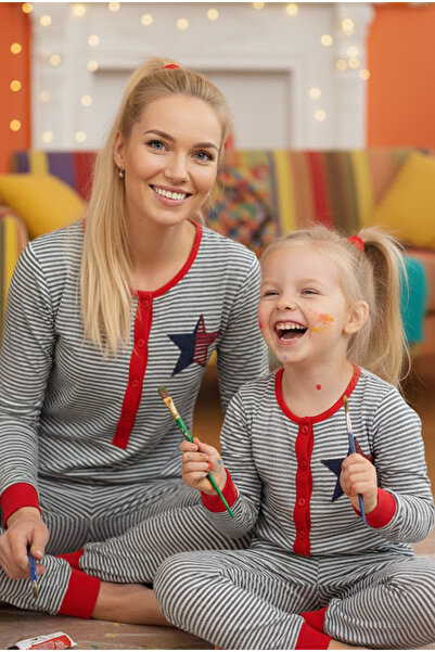 Siyah İnci بذلة من القطن ليكرا بأزرار