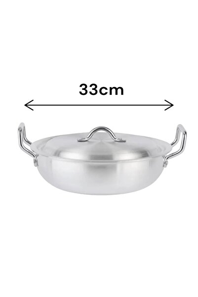cc bin shihon طاوة مقلاة عميقة للقلي والطبخ مقاس 33سم قدر طبخ الامنيوم مسطح 5...