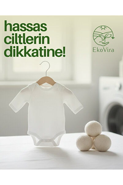 5 Adet Yün Keçe Çamaşır Kurutma Topu + ÇAKRA AÇICI KOKU