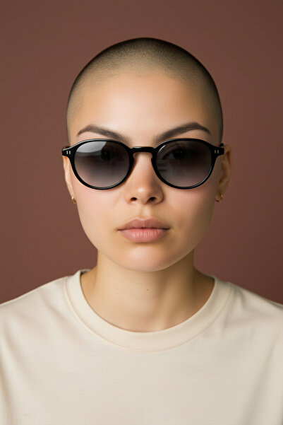 Barcelona Geometric Model Black Unisex Sunglasses