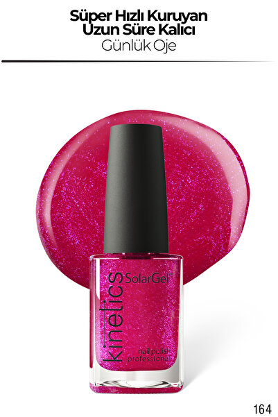 kinetics SolarGel Günlük Oje - Uzun Süre Kalıcı, Yoğun Pigment | #164 RASPBER...