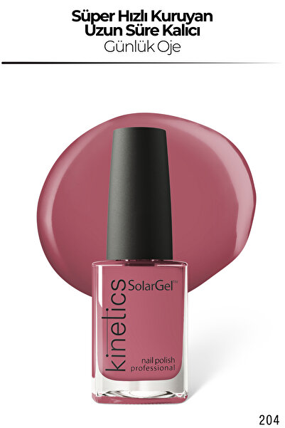 kinetics SolarGel Günlük Oje - Uzun Süre Kalıcı, Yoğun Pigment | #204 PURSE 1...