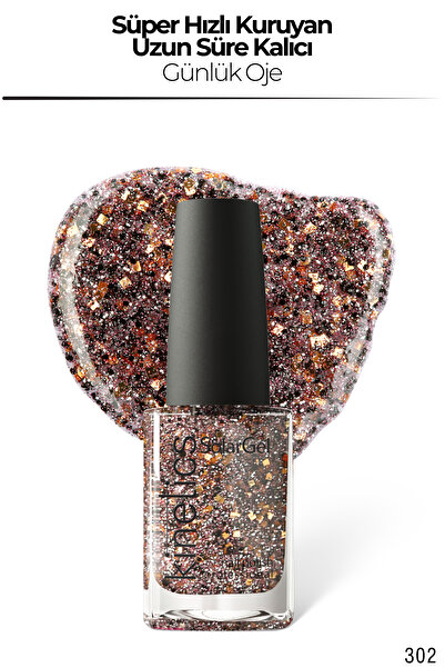 kinetics SolarGel Günlük Oje - Uzun Süre Kalıcı, Yoğun Pigment | #302 RİCH & ...
