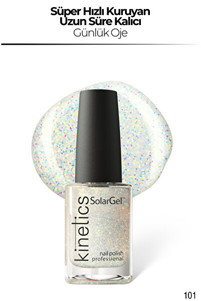 kinetics SolarGel Günlük Oje - Uzun Süre Kalıcı, Yoğun Pigment | #101 SİLVER ...