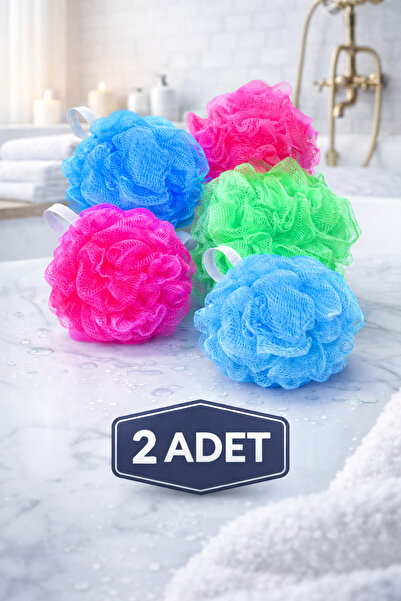 nistabolje 2 Adet Top Lif Banyo Lifi Vücut Kesesi Orta Boy