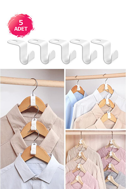 NOYİSKA Pratik Çok Amaçlı Askı Çoğaltma Aparatı Elbise Dolabı Düzenleyici Gar...