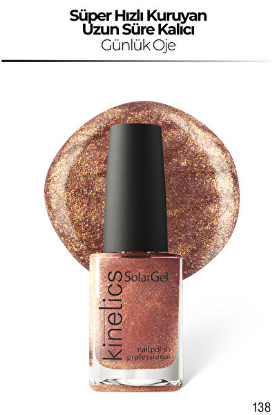 kinetics SolarGel Günlük Oje - Uzun Süre Kalıcı, Yoğun Pigment | #138 DAZZLE ...