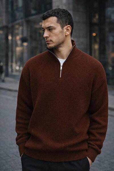 Valiberta Pulover Nolan Oversize Thessaloniki tricotat cu jumătate de fermoar...