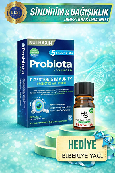 Nutraxin Probiota Advanced-(Probiyotik Takviyesi) 60 Adet Tablet