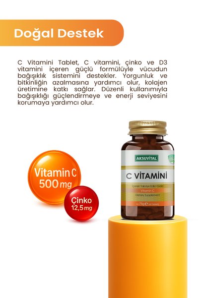 Aksu Vital Vitamin C 1250 Mg 60 Tablets