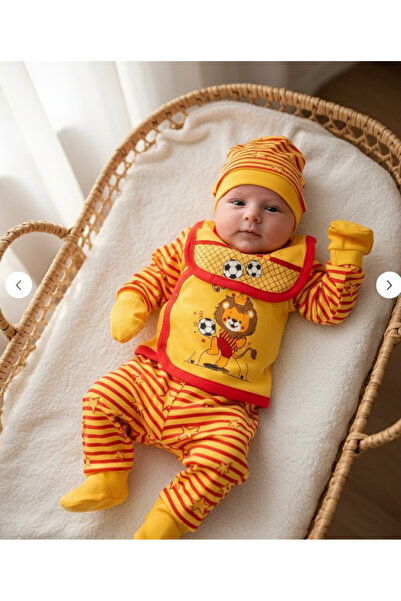 babixkids 5-Piece Fan Flexible Combed Cotton Bodysuit Set - 3Months 62cm Hosp...