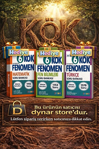 Fenomen Yayıncılık FENOMEN 6.SINIF KÖK MATEMATIK FEN TÜRKÇE SORU BANKASI DYNA...
