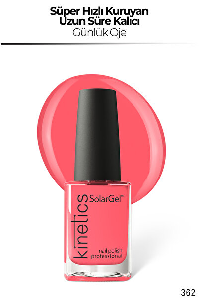 kinetics SolarGel Günlük Oje - Uzun Süre Kalıcı, Yoğun Pigment | #362 TOO HOT...