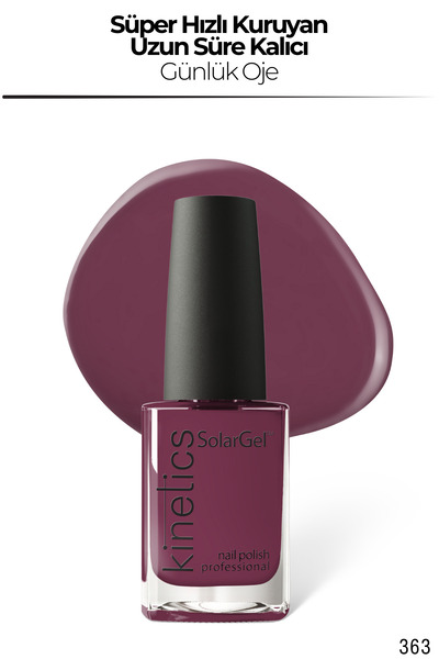 kinetics SolarGel Günlük Oje - Uzun Süre Kalıcı, Yoğun Pigment | #363 RUB THE...
