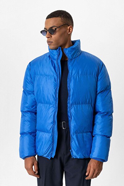 Antioch Saks Stand Collar Rubber Puffer Jacket