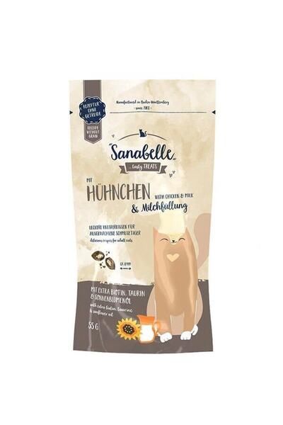 Sanabelle Crispies Tavuk Ve Sütlü Kedi Ödül Maması 55 Gr