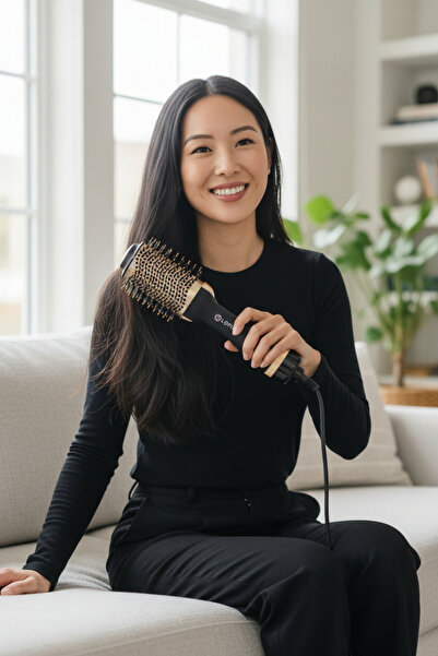 LOFIAN فرشاة تصفيف وتجفيف الشعر الكهربائية الدائرية الإحترافية من لوفيان