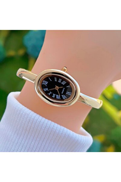 Weluxa ساعة يد نسائية مطلية بطلاء Ipc لا يسبب تسويد (قطر المعصم: 55 مم) + علب...