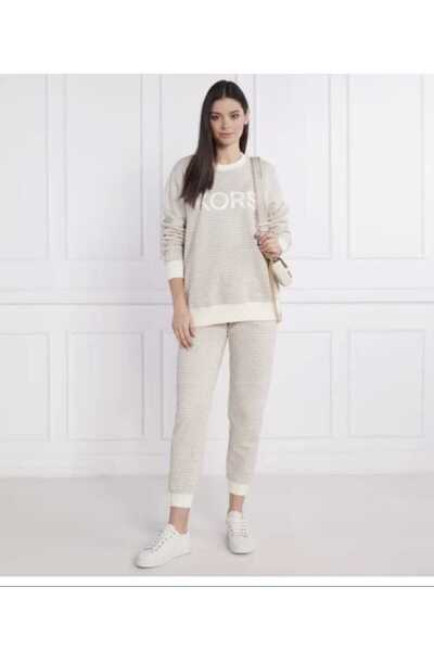 Michael Michael Kors Knitted sports pants, plush with Printed, logo, color Bo...