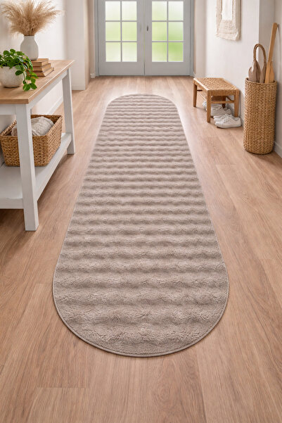 Paco Home Yumuşak Bubble Kaymaz Özel Taban Peluş Halı Yolluk