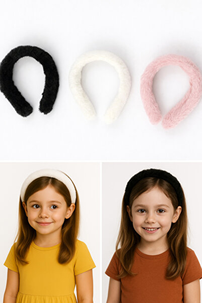 Chunky Frame Peluş Yumuşak Kumaşlı Çocuk Taç Seti 5 li Set