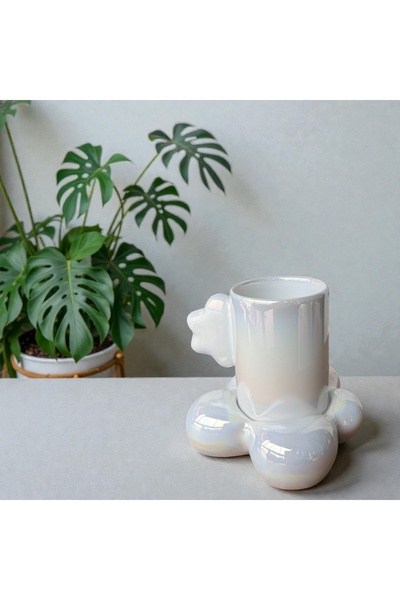 Deniz Kızı Seramik Cloud Cup with Handle / Handmade Ceramic Cup