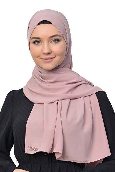 Altobeh Medina Silk Straight Hijab Shawl-Powder
