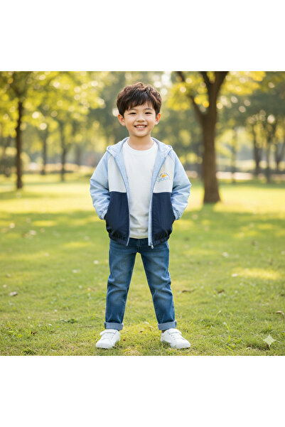 Necix's Baby Boy Three-Piece Set with Jeans, Raincoat