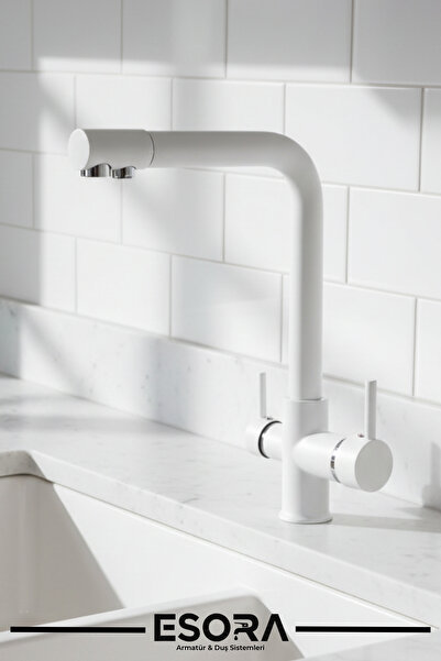 ESORA صنبور حوض منقى بالكروم الأبيض