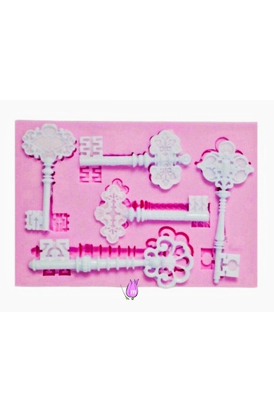 morlalem m 8cm Anahtar Seti Silikon Kalıp K-128, Epoksi Polyester Taş Tozu Ka...