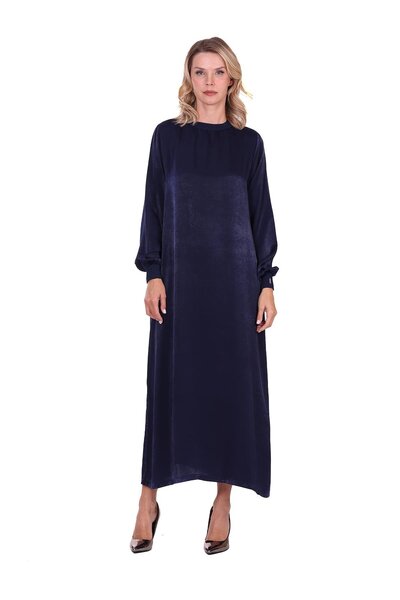 Invee Saten Elbise LACİVERT