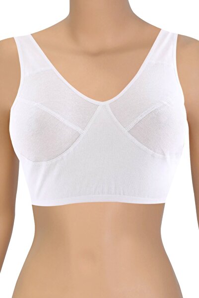 Öts Sutien alb pentru femei, 2 piese, 100% bumbac