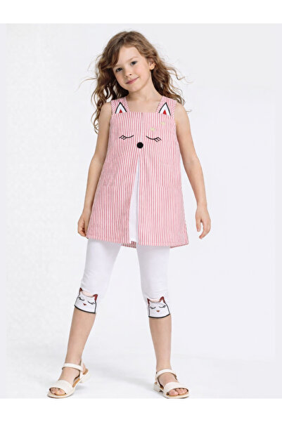 Casabony Set cu tunică și colanți pentru fete, conceput din țesătură cu temat...