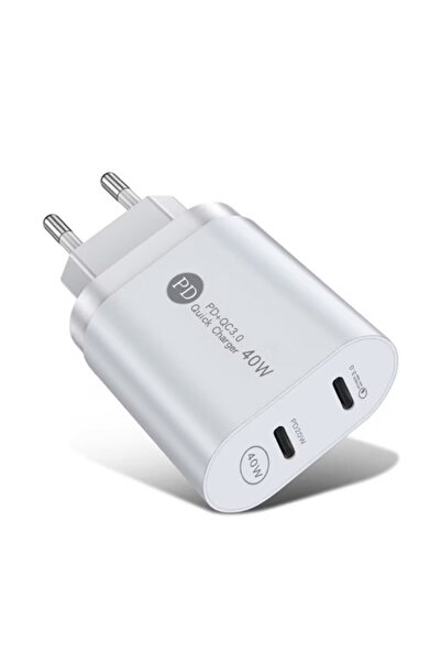 PD Incarcator de priza rapid cu USB C 2 porturi 40W