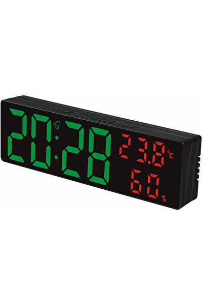 Alex Ceas de Birou Digital cu Termometru si Umiditate Model DS3818l ROSU